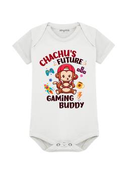 Arvesa - Chachu Future Gaming Buddy Printed Onesies - White