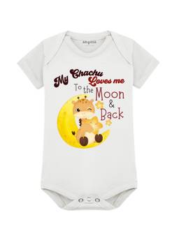 Arvesa - My Chachu Love To Moon and Back Printed Onesies - White