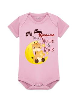 Arvesa - My Bua Love To Moon and Back Printed Onesies - Pink