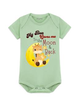 Arvesa - My Bua Love To Moon and Back Printed Onesies - Green