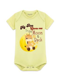 Arvesa - My Bua Love To Moon and Back Printed Onesies - Yellow