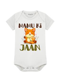 Arvesa - Mamu Ki Jaan Printed Onesies - White