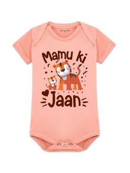 Arvesa - Mamu Ki Jaan Printed Onesies - Peach