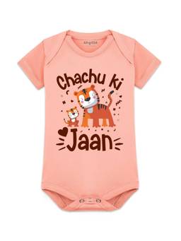 Arvesa - Chachu Ki Jaan Printed Onesies - Peach