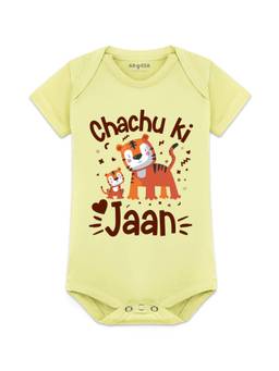 Arvesa - Chachu Ki Jaan Printed Onesies - Yellow