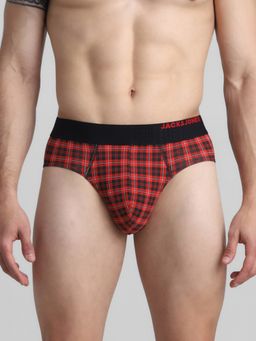 Jack & Jones - Men Checks Black Brief