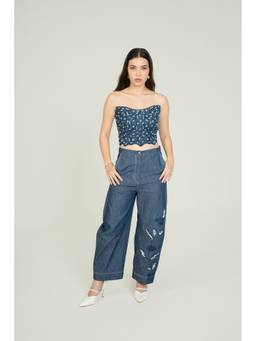 Bani Khurana - Threadwork Blue Co-Ord Set