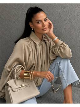MISS MOSA BY AKANKSHA - Brown Iggy Loose Bomber Jacket