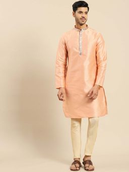 Amodh by Kisah - Men Peach Kurta