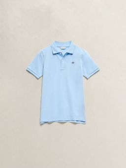 GANT - Boys Cotton Blue Polo T-Shirt