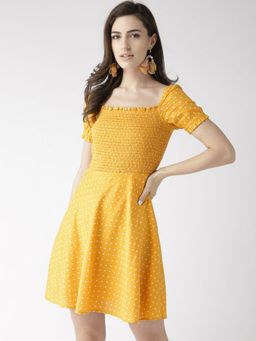 Twenty Dresses by Nykaa Fashion - Yellow The Little Miss Sunshine Polka Dress