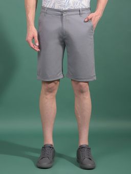 CRIMSOUNE CLUB - Mens Grey Cotton Shorts