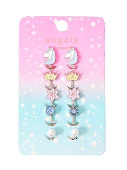 Accessorize London - Girls 5 X Unicorn Clip On Earrings Set