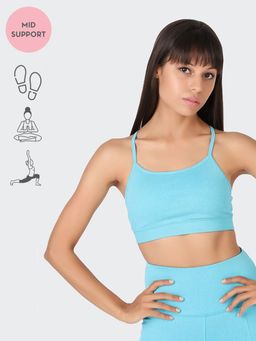 Kica - Medium Support Sports Bra in Melange Fabric