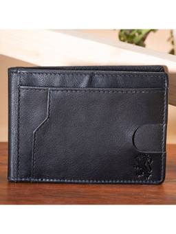 Red Tape - Black Leather Two Fold Rfid Wallet