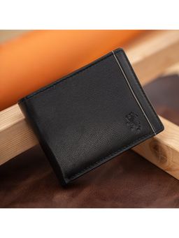 Red Tape - Men Black Two Fold Genuine Leather RFID Wallet