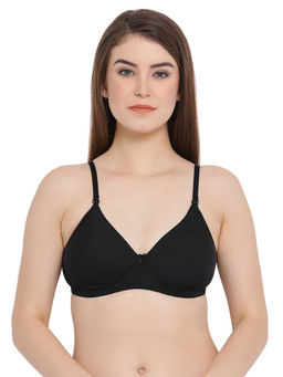 Clovia - Lightly Padded Non-Wired Multiway T-Shirt Bra - Black