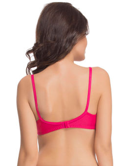Clovia - Cotton Non-Padded Non-Wired Bra In Dark PInk With Full Cups