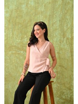 The Saffron Saga - Chic Solid Beige Top