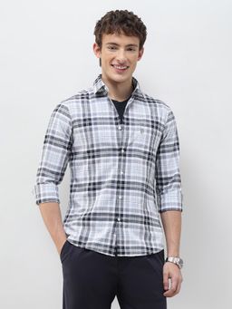 U.S. POLO ASSN. - Blue Checks Collar Neck Casual Shirt