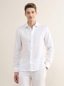 U.S. POLO ASSN. - White Solid/Plain Collar Neck Casual Shirt