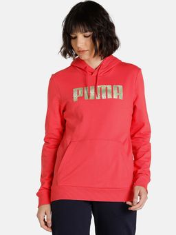 Puma - Graphic Womens Pink Hoodie