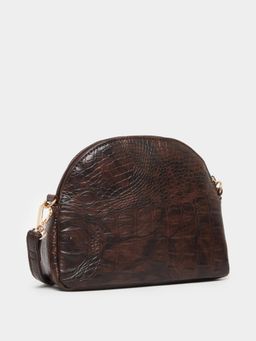 Styli - Women Brown Solid Textured Sling Bag