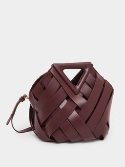 Styli - Women Panelled Burgundy Handbag