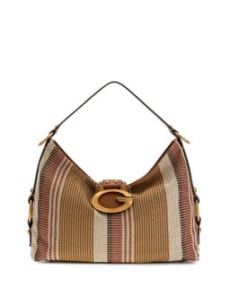 Guess - Cognac Stripes Polyester Camden Handbag