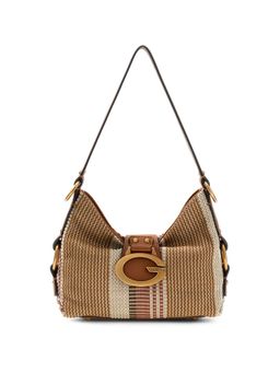 Guess - Cognac Stripes Polyester Camden Mini Handbag
