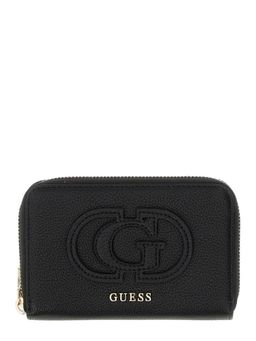 Guess - Black Solid Pu Isola Zip-Around Wallet