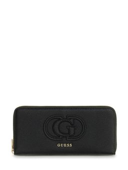 Guess - Black Solid Pu Isola Zip-Around Wallet