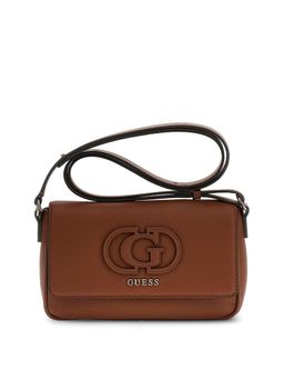 Guess - Cognac Solid Pu Isola Convertible Sling Bag
