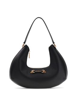 Guess - Black Solid Pu Sophia Hobo Handbag
