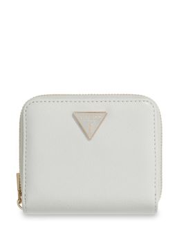 Guess - White Solid Pu Isobel Small Zip-Around Wallet