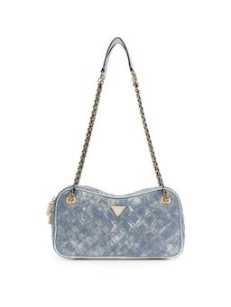 Guess - Metallic Denim Quilted Cotton Giully Handbag