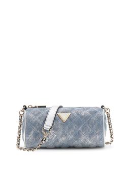 Guess - Metallic Denim Solid Cotton Giully Mini Barrel Duffel Bag