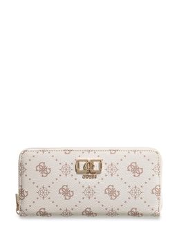 Guess - Vanilla Printed Pu Emelie Logo Zip-Around Wallet