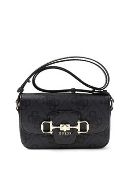 Guess - Charcoal Printed Pu Janie Logo Sling Bag