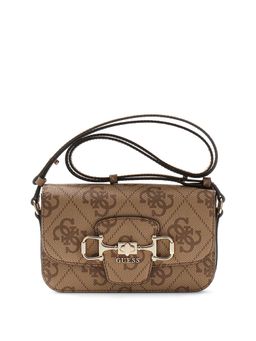 Guess - Latte Printed Pu Janie Logo Sling Bag