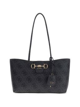 Guess - Charcoal Printed Pu Janie Logo Girlfriend Carryall Tote Bag