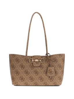 Guess - Latte Printed Pu Janie Logo Girlfriend Carryall Tote Bag