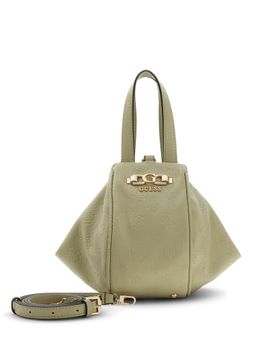 Guess - Sage Logo Textured Pu Anise Handbag With Detachable Strap