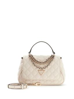 Guess - Bone Quilted Pu Giully Satchel Bag With Detachable Strap