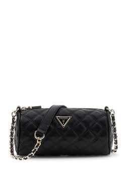 Guess - Black Quilted Pu Giully Mini Barrel Duffel Bag