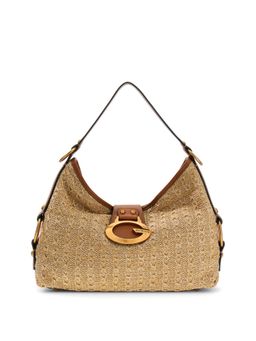 Guess - Natural Cognac Textured Polypropylene Camden Handbag