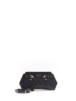 Guess - Charcoal Printed Pu Leona Logo Girlfriend Sling Bag
