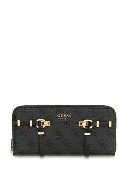 Guess - Charcoal Printed Pu Leona Logo Zip-Around Wallet