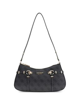 Guess - Charcoal Printed Pu Leona Logo Handbag