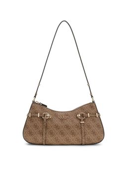 Guess - Latte Printed Pu Leona Logo Handbag